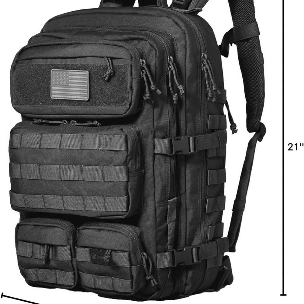 Rugged Black Tactical Backpack - image 8
